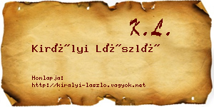 Királyi László névjegykártya